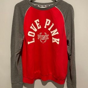 PINK VS red crewneck